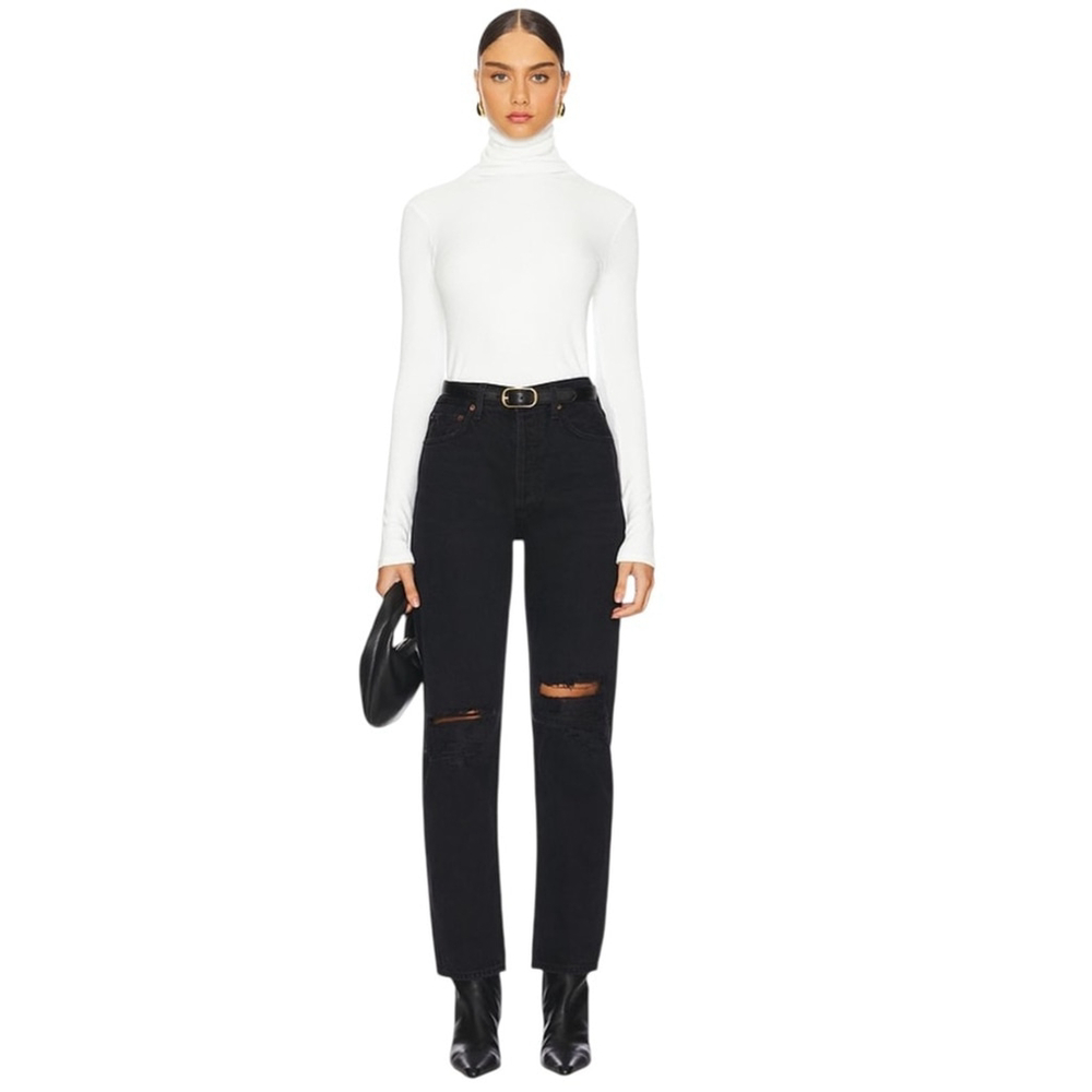 Agolde NWT 90s Pinch Waist Jean in Black Fuse in Sz 24